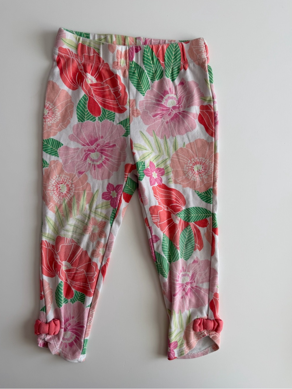 Girls 3T Gymboree & Carter's Leggings Bundle-Flowers, Polka Dots, Ladybug, Bows - Picture 6 of 9
